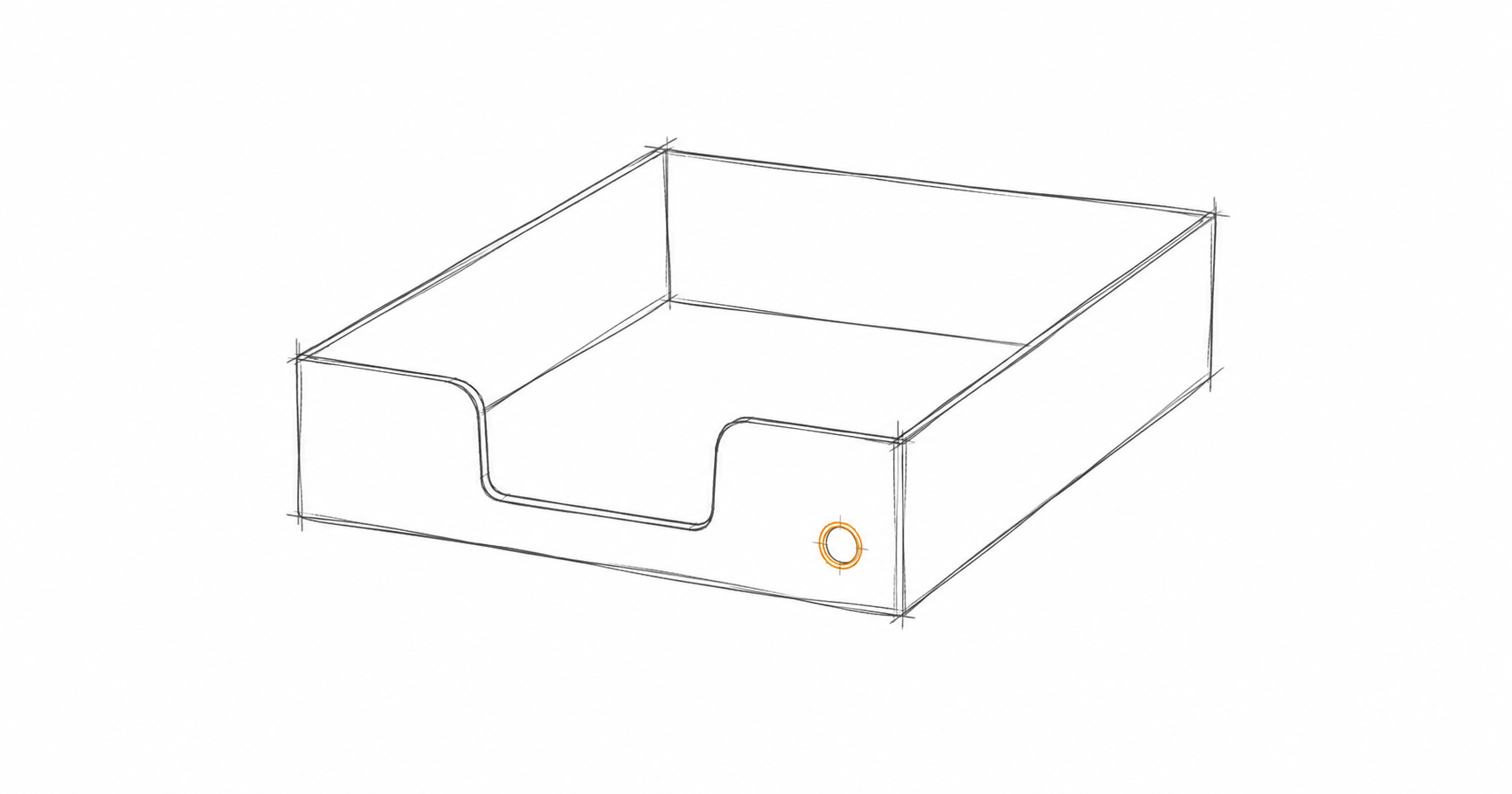 Minimalist hand-drawn inbox tray illustration representing GP administrative workload in general practice.