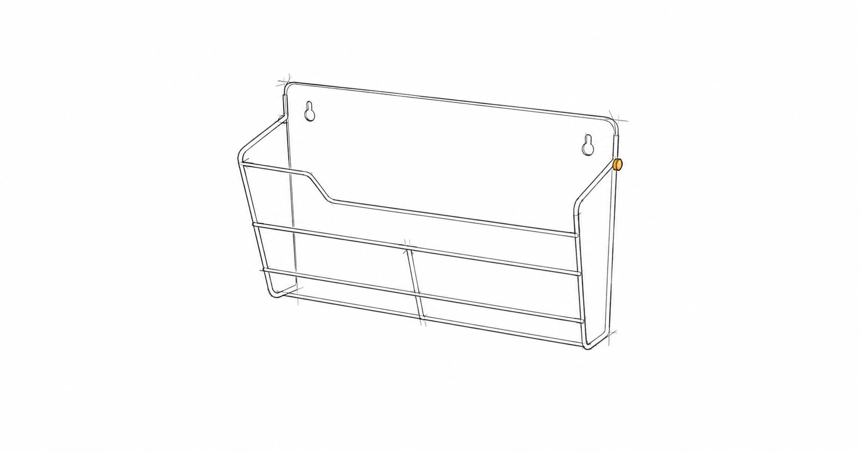 Minimal hand-drawn illustration of a wall-mounted document register, representing SWMS compliance documentation for construction businesses.
