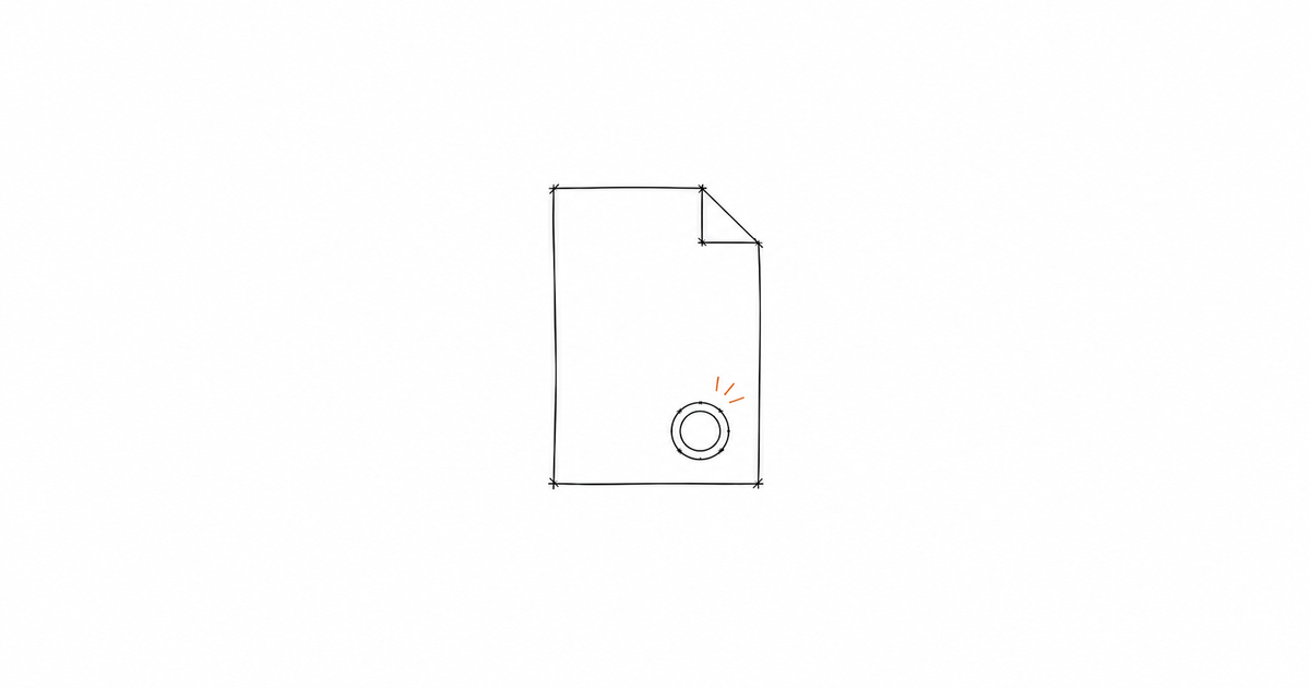 Minimalist hand-drawn illustration of a document with a small stamped seal mark and a subtle amber accent, representing SIL registration readiness.